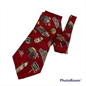 Mike Luckovich Tie red Bob DolePresident tie 100% silk